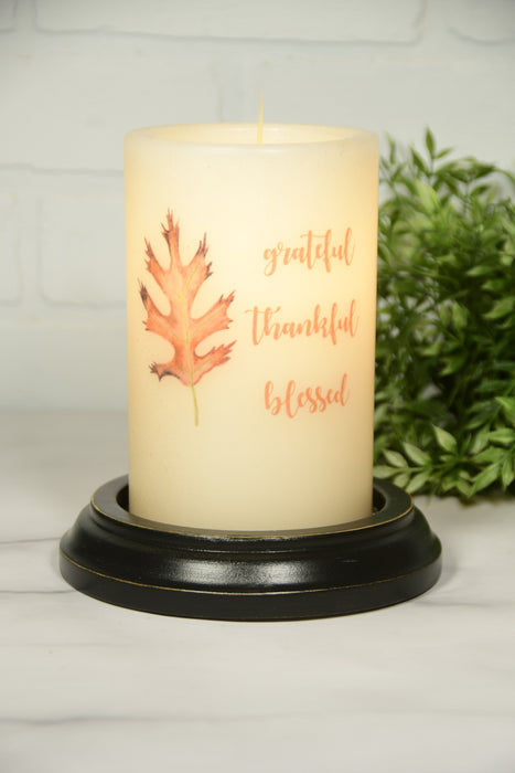 Grateful Thankful Blessed Leaf