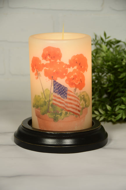 Large Red Geranium Flag