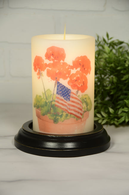 Large Red Geranium Flag